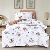 Blush Rose Floral Comforter Set | Lightweight Microfiber Bedding for Summer and Spring | Soft Cozy Quilt with 1 Comforter, 2 Pillowcases & 2 Pillow Shams | Breathable, Elegant All-Season Bedroom Décor