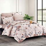 Elegant Terracotta Floral Microfiber Comforter Set with Pillowcases and Shams | Lightweight All-Season Bedding Ensemble | Custom Sizes Available | Modern Botanical Bedroom Décor