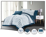 Luxury Blue Faux Fur Microfiber Comforter Set | Ultra-Soft, Warm, and Modern Bedding | Machine Washable & Dry Clean Safe | Custom Size Plush Duvet for Luxury Home D¨¦cor