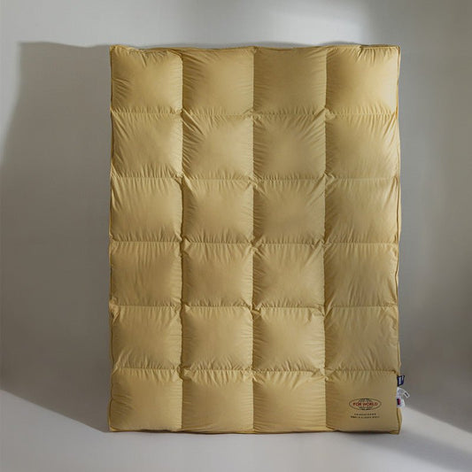 Luxury Golden Quilted Mattress Topper, Thick Padded Bed Pad with Soft Cotton Cover, Fluffy Down Alternative Filling, Comfortable Breathable Mattress Protector Pad for Added Support & Warmth, King/Queen Size - Bedding Factory&Supplier