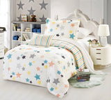 Star Print Quilted Bedding Set - 100% Organic Cotton (3/4/6pcs) - My Store