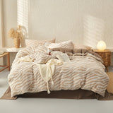 Zebra Jacquard Washed Cotton Duvet Cover Set - My Store