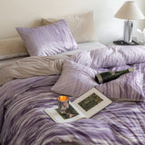 Lavender Watercolor Duvet Cover Set Queen, 100% Polyester Microfiber Soft Bedding with Pillowcases, Dreamy Pastel Bedroom Style, OEM ODM Bedding Manufacturer Custom Design & Bulk Production