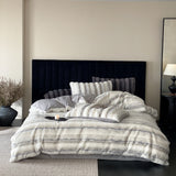 Gradient Grey Faux Fur Comforter Cover Set King, 100% Polyester Plush Winter Bedding with Pillow Shams, Minimal Luxury Hotel Look, OEM ODM Bedding Factory Custom Color & Bulk Production