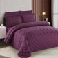 Soft Pink Microfiber Quilted Bedspread Set | Lightweight All-Season Bedding with 1 Bedspread, 2 Pillowcases & 2 Shams | Cozy, Elegant Design for Family Bedrooms | Twin–Cal King Sizes