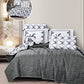 Cozy Reversible Microfiber Bedspread Set | Soft Green & White Floral Bedding with 1 Bedspread, 2 Pillowcases & 2 Shams | Lightweight All-Season Comforter for Bedroom Décor | Twin, Full, Queen, King, Cal King