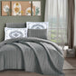 Cozy Blue Microfiber Quilted Bedspread Set | Soft All-Season Bedding with 1 Bedspread, 2 Pillowcases & 2 Shams | Elegant Stitching and Medallion Design for Family Bedrooms | Twin–Cal King Sizes