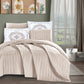 Cozy Blue Microfiber Quilted Bedspread Set | Soft All-Season Bedding with 1 Bedspread, 2 Pillowcases & 2 Shams | Elegant Stitching and Medallion Design for Family Bedrooms | Twin–Cal King Sizes