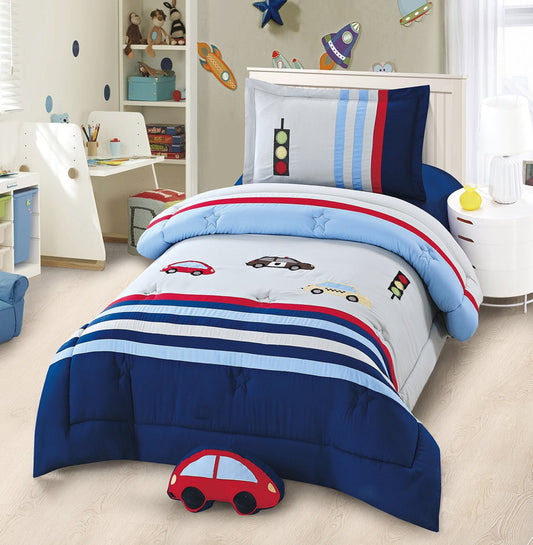Car Print Bedding Set - 100% Organic Cotton (3/4/6pcs) - My Store