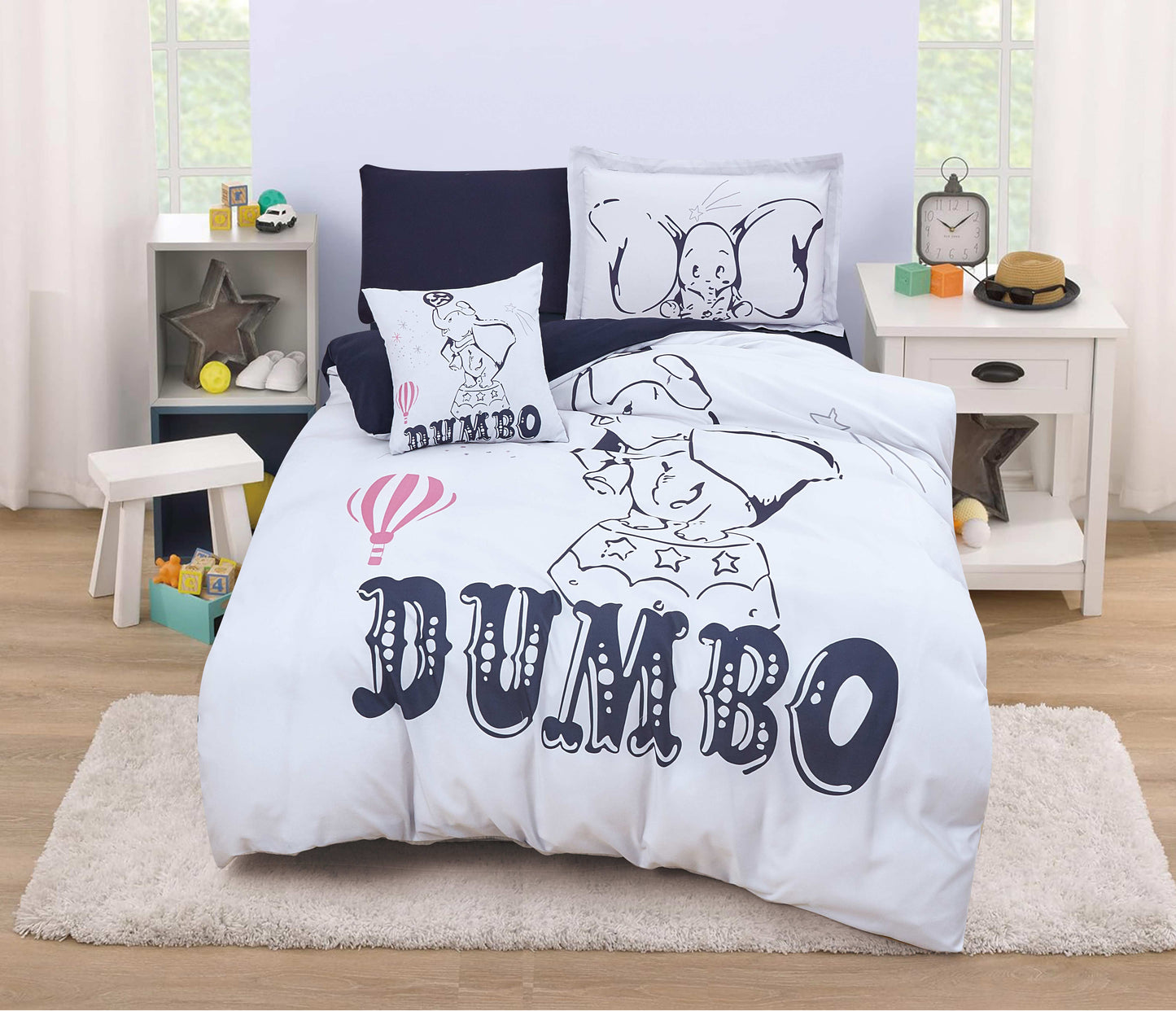 Elephant Print Bedding Set - 100% Organic Cotton (3/4/6pcs) - My Store