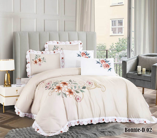 Floral Lace Printed Bedding Set - My Store