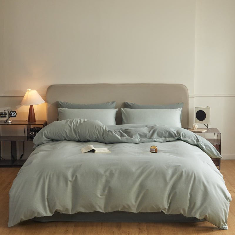 Hepburn Green Stripe Duvet Cover Set - My Store
