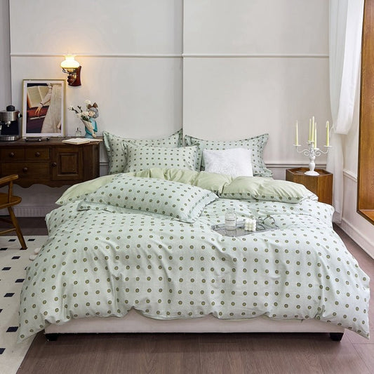 Mint Polka Dot Bedding Set - My Store