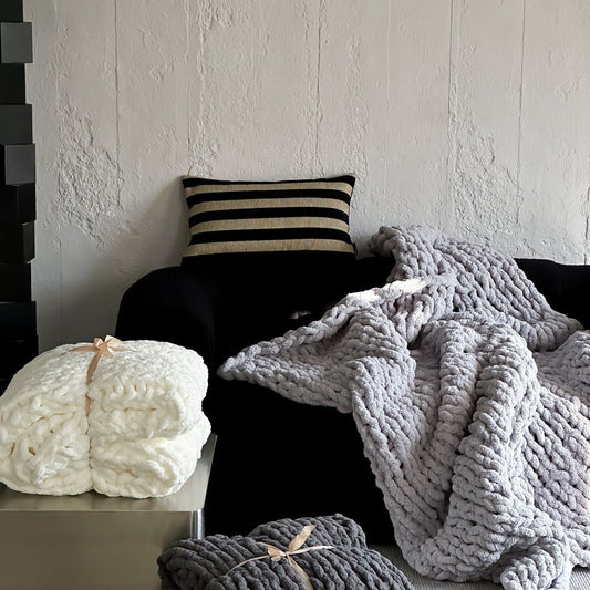 Nordic Chunky Knit Blanket - My Store