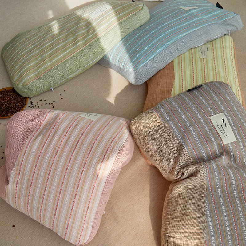 Organic Cotton Striped Buckwheat Pillow - My Store
