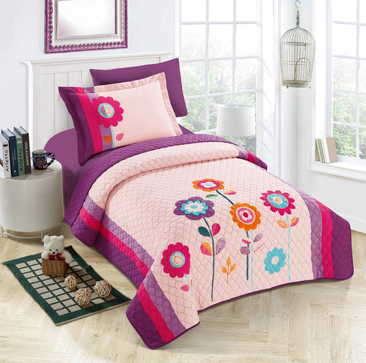 Sunflower Printed Bedding Set - 100% Organic Cotton (3/4/6pcs) - My Store